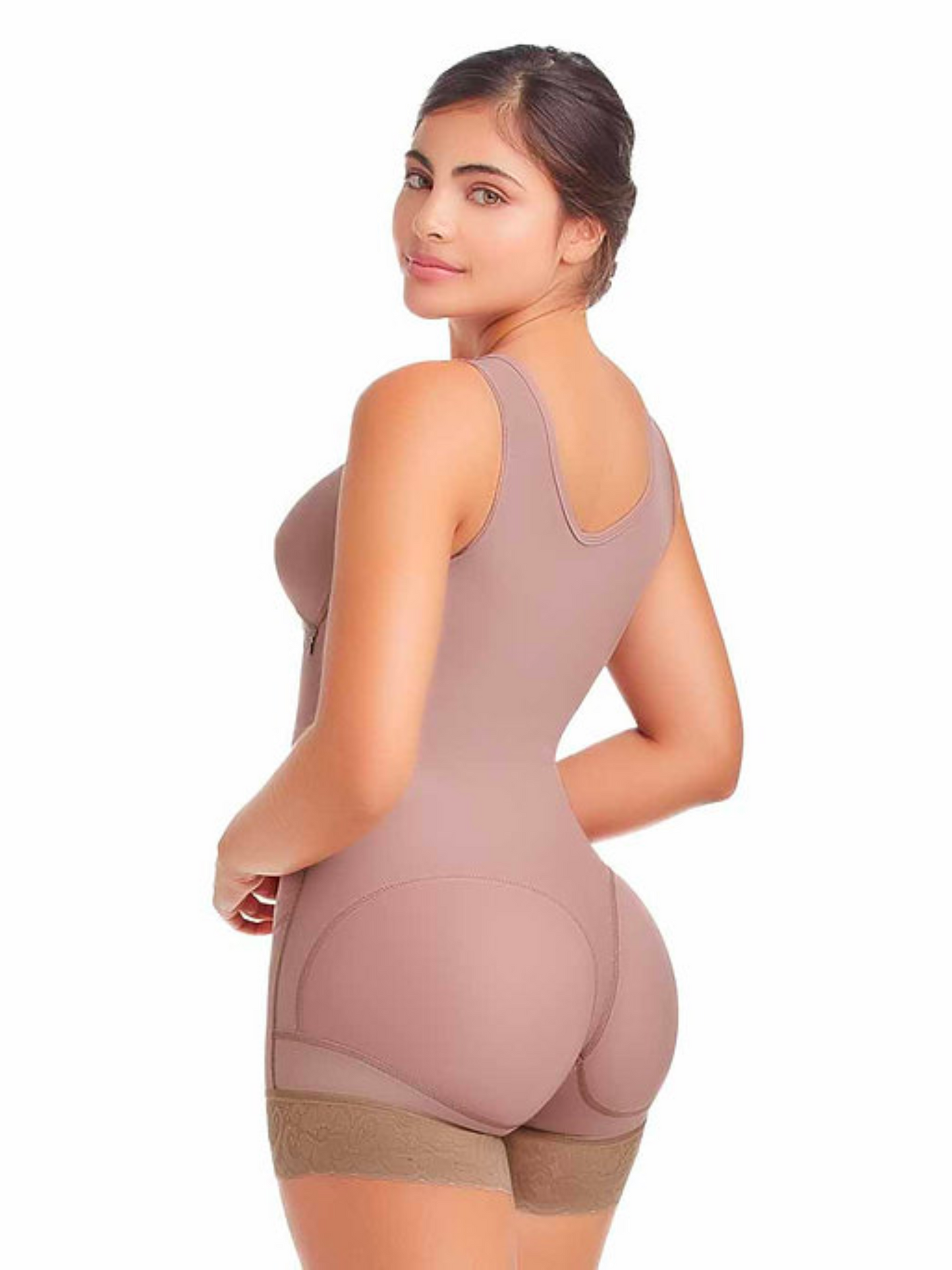 Women's Comfort Boy Short Faja with Built-in Girdle and Internal Bra Ref 09053 Delie by Fajate