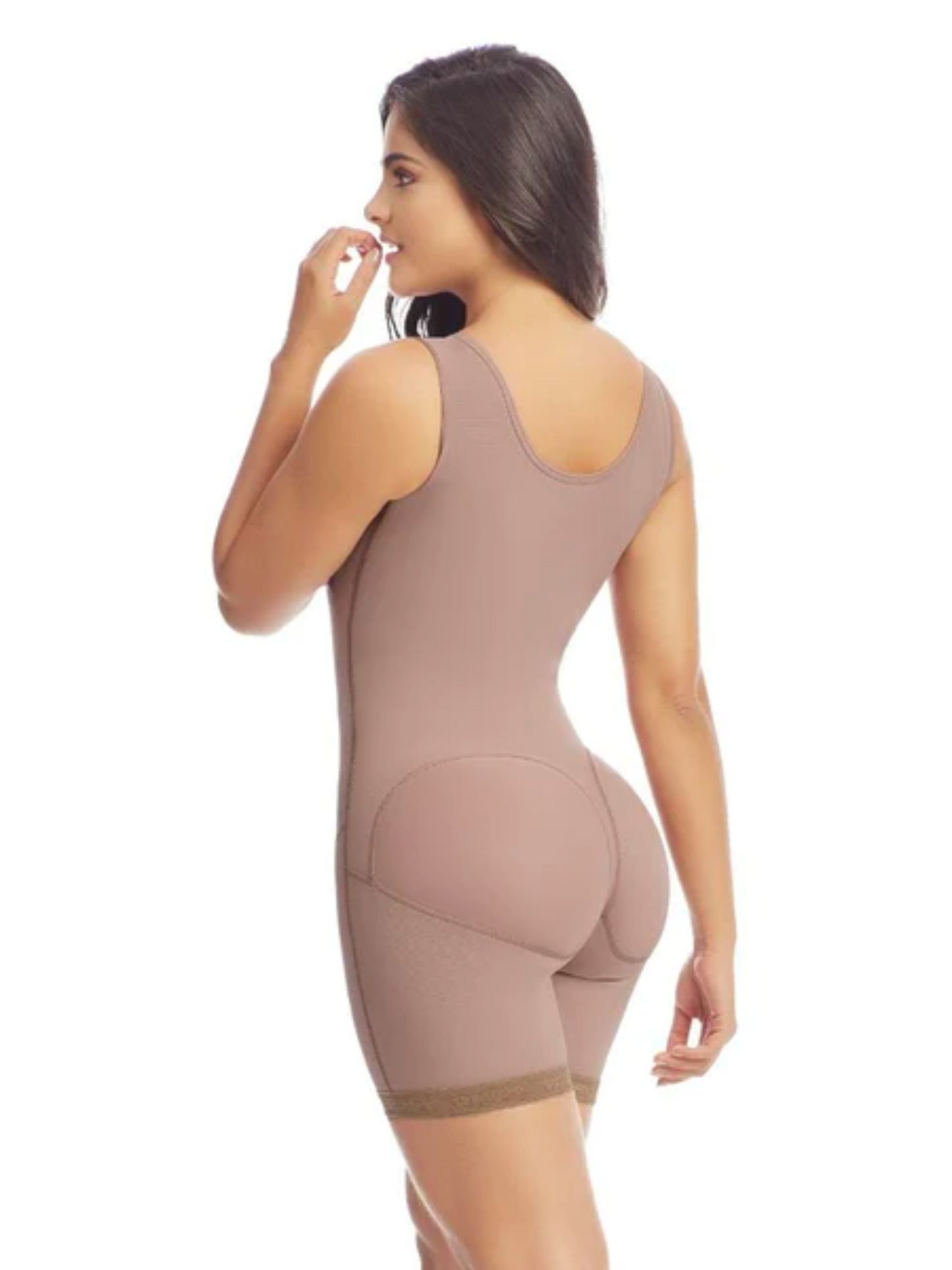 Post-Surgical Girdle with Bra, Armhole Sleeve, and Half-Leg Coverage 09215