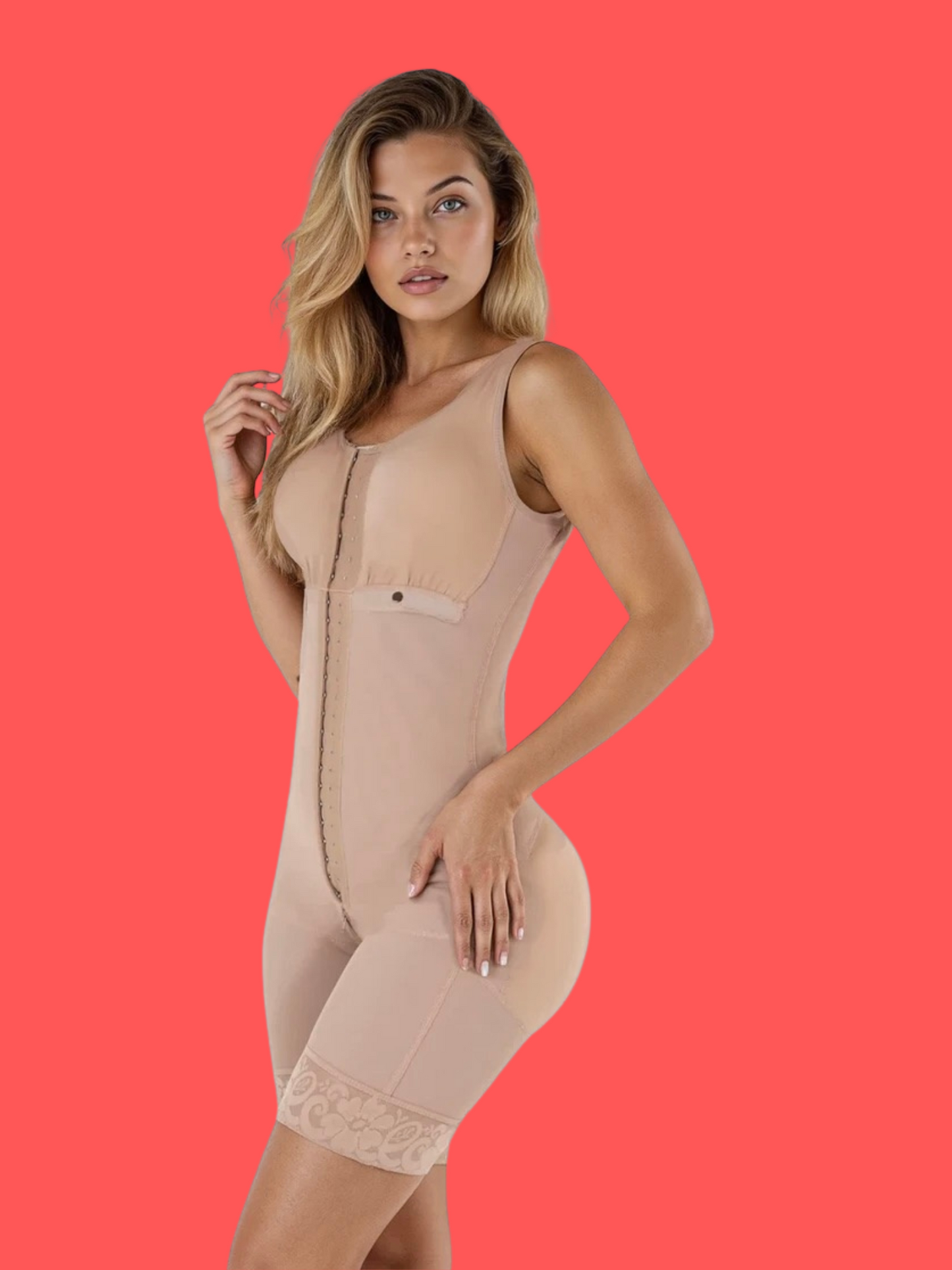 Complete Compression Faja with Built-In Bra - Mid-Thigh for Hourglass Bodies 1965