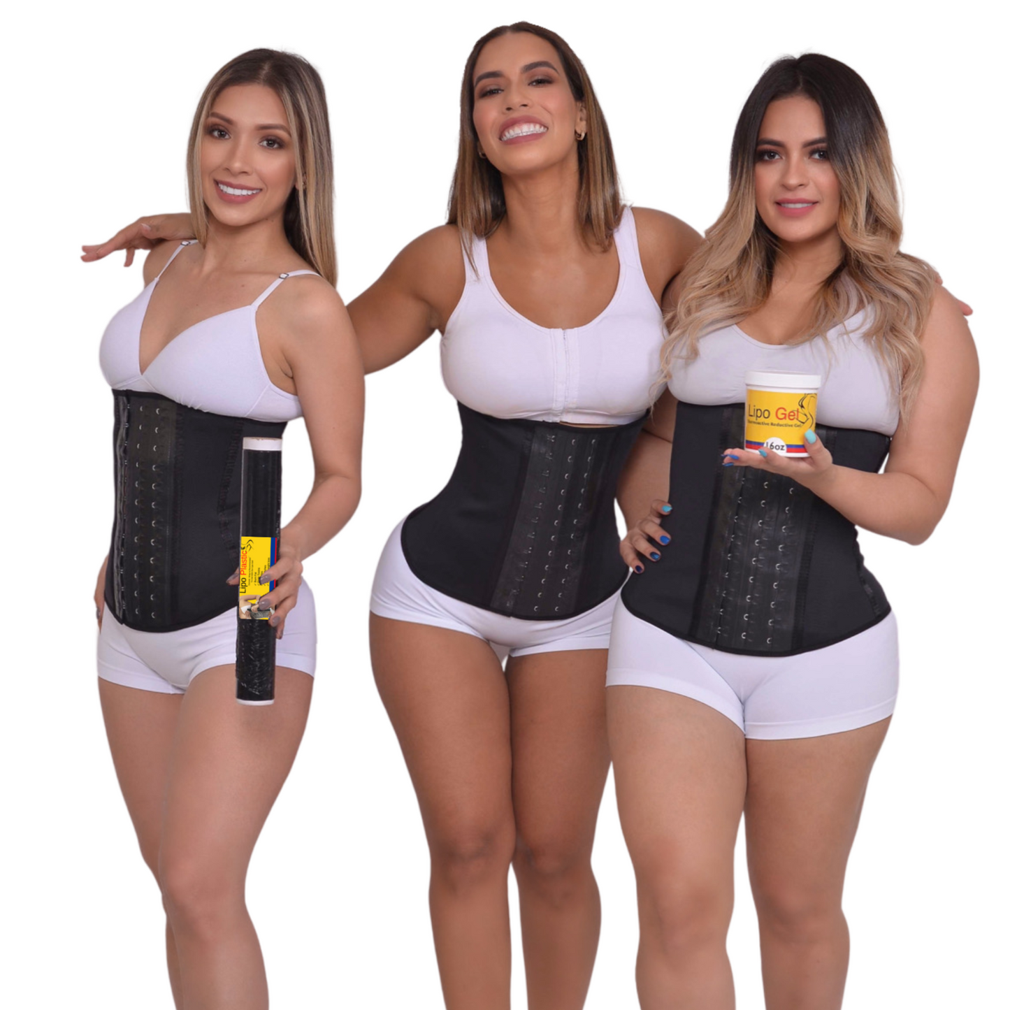 The Complete waist snatching bungle (Lipo Gel 16 oz+ Lipo Plastic + Waist trainer)