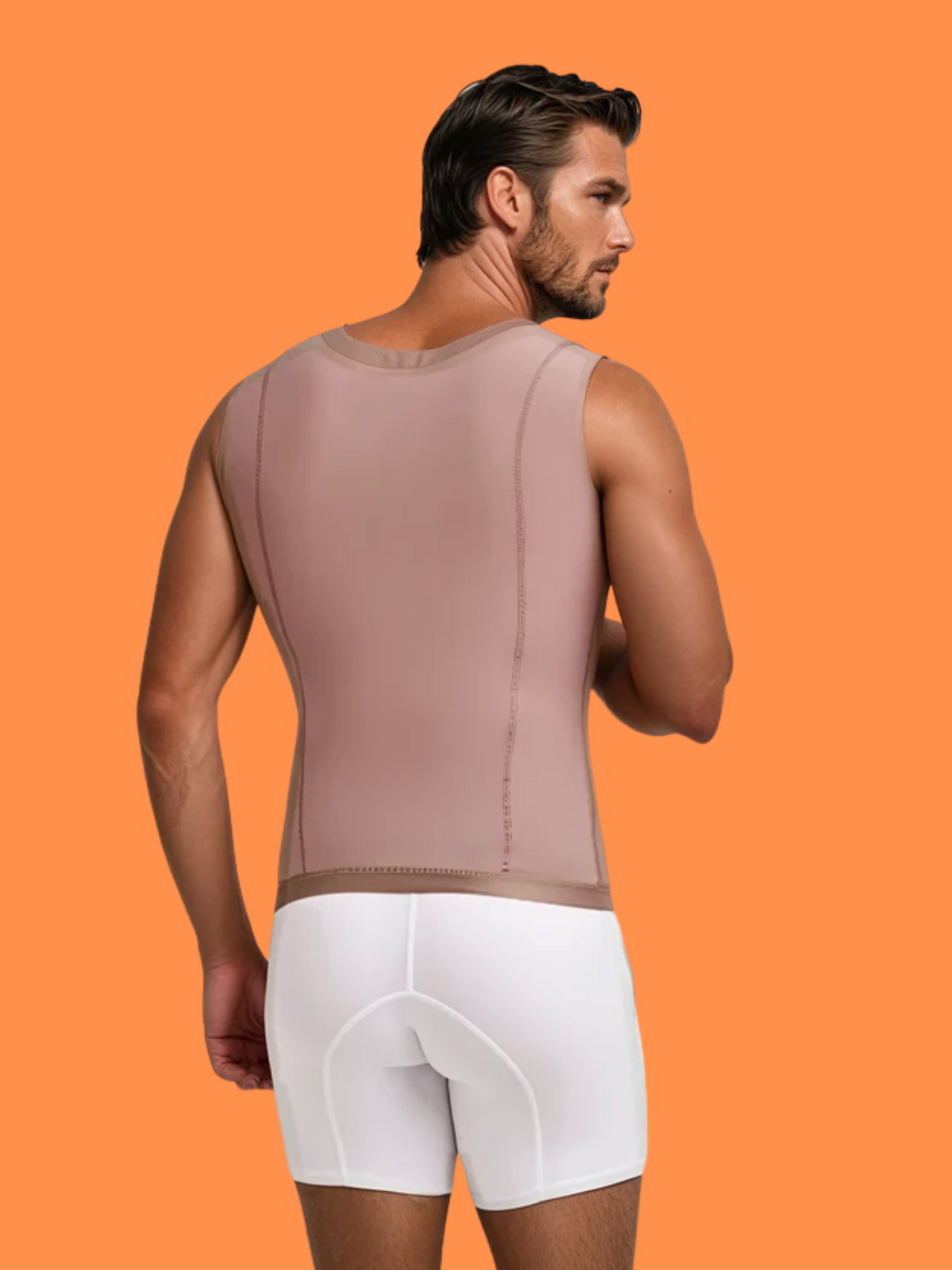 Post-Surgical High Compression Vest Shapewear for Men - Abdomen, Chest &amp; Back Support 09017
