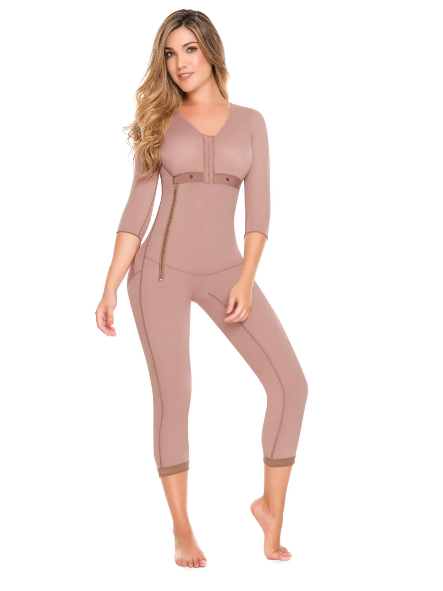 Long Sleeve Ankle-Length Size-Reducing & Post-Surgical Girdle : Delie by Fajate Ref  09036