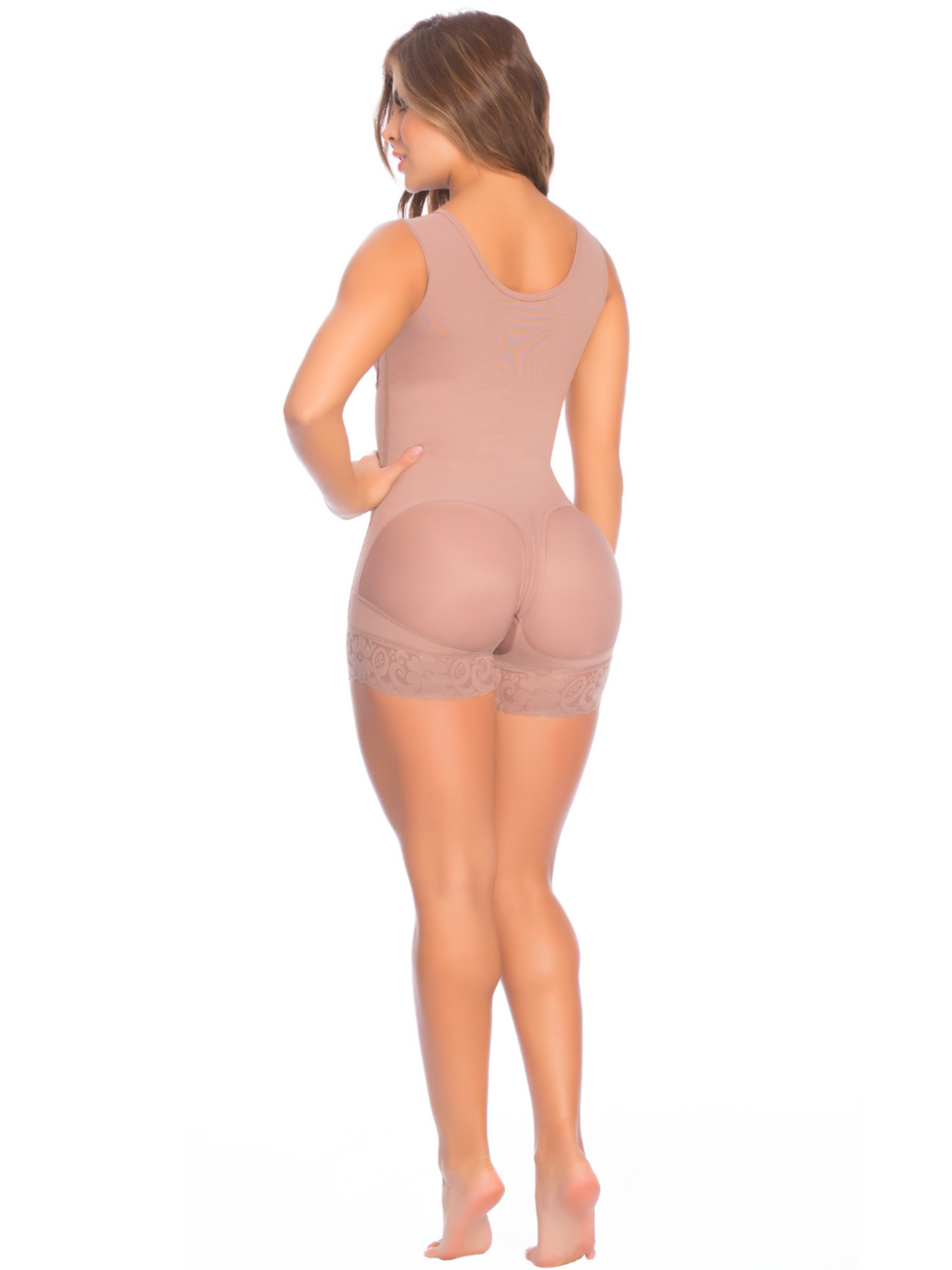 Women's Comfort Boy Short Faja with Built-in Girdle and Internal Bra Ref 09053 Delie by Fajate