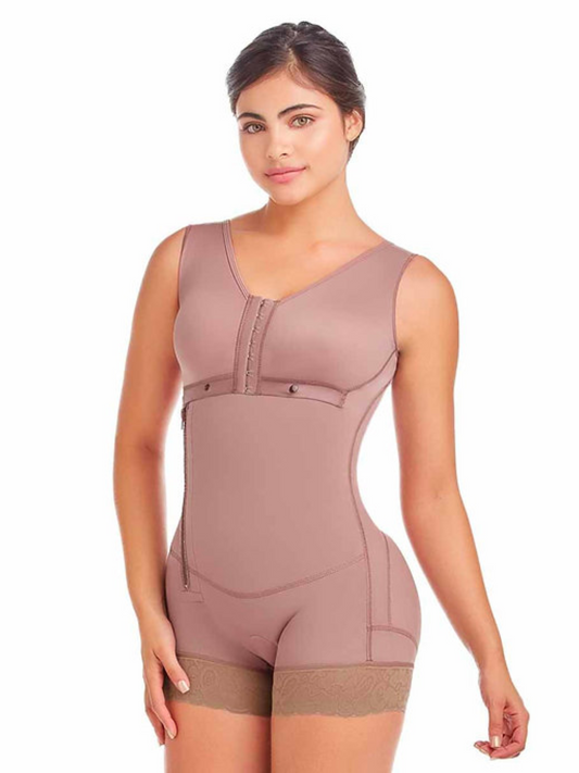 Women's Comfort Boy Short Faja with Built-in Girdle and Internal Bra Ref 09053 Delie by Fajate