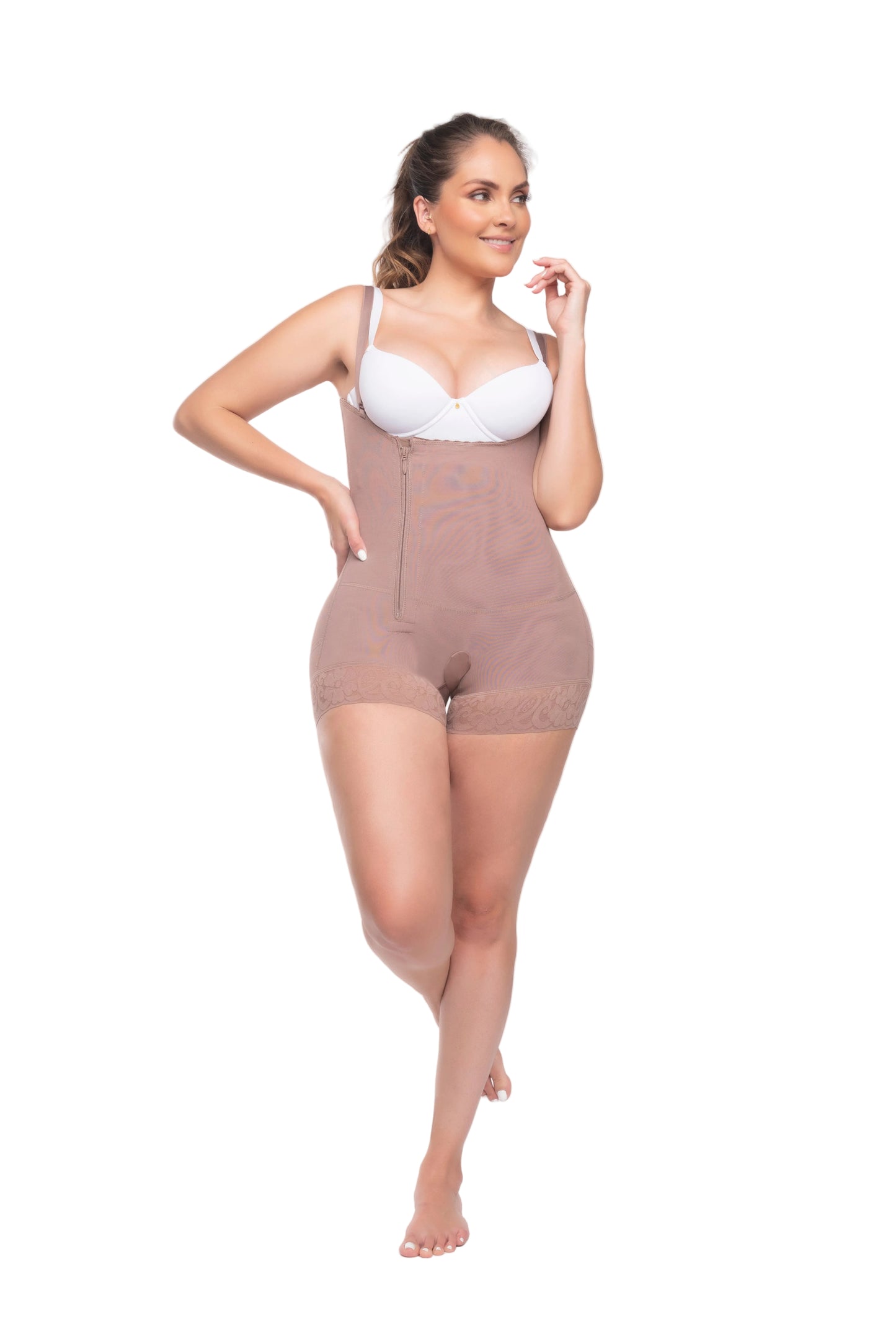Comfort Strapless Open Bust Body Shapewear with Zipper - Tummy Control and Butt Lifter Ref 11068 / 09068