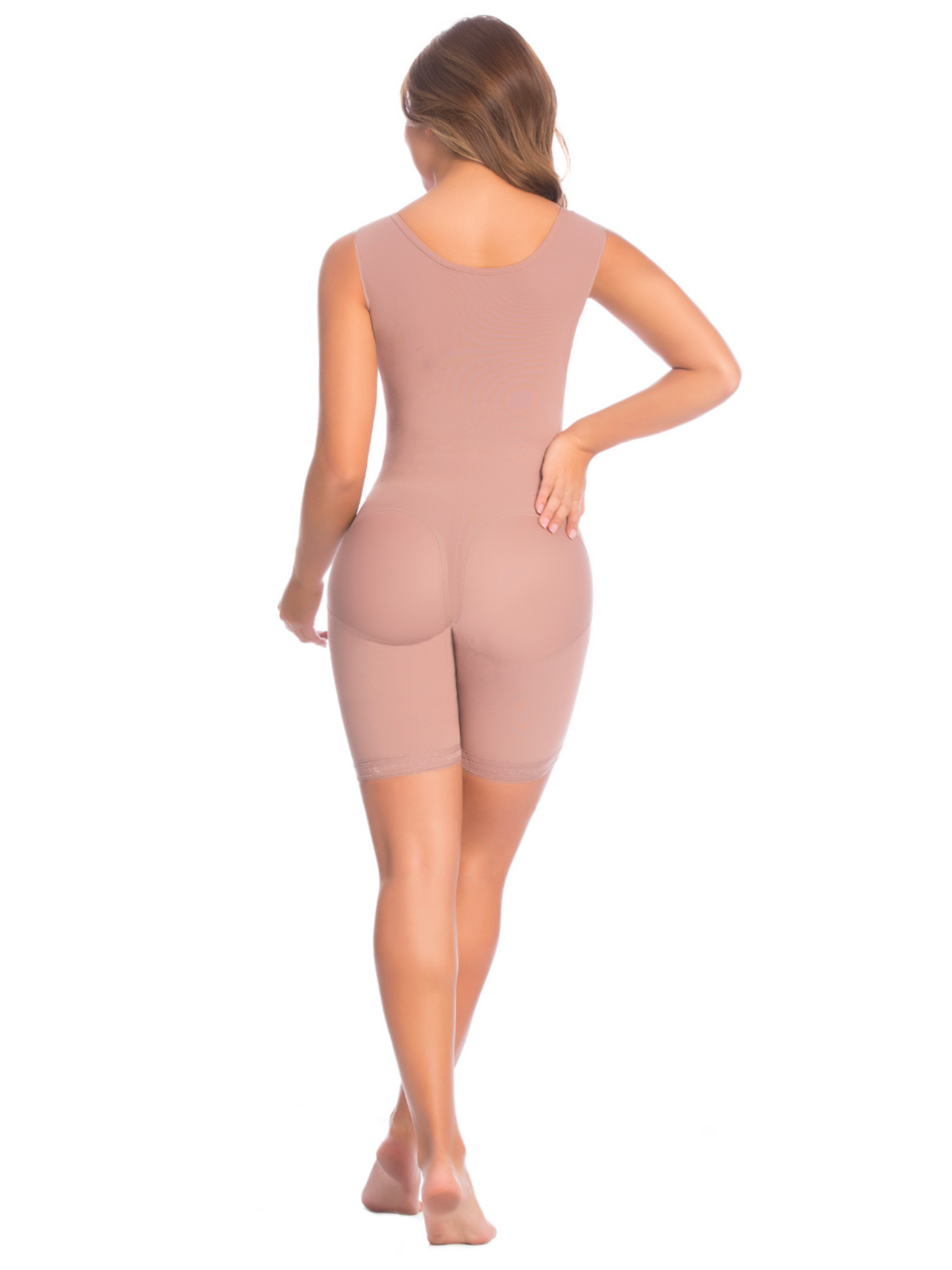 Post-Surgical Girdle with Bra, Armhole Sleeve, and Half-Leg Coverage 09215