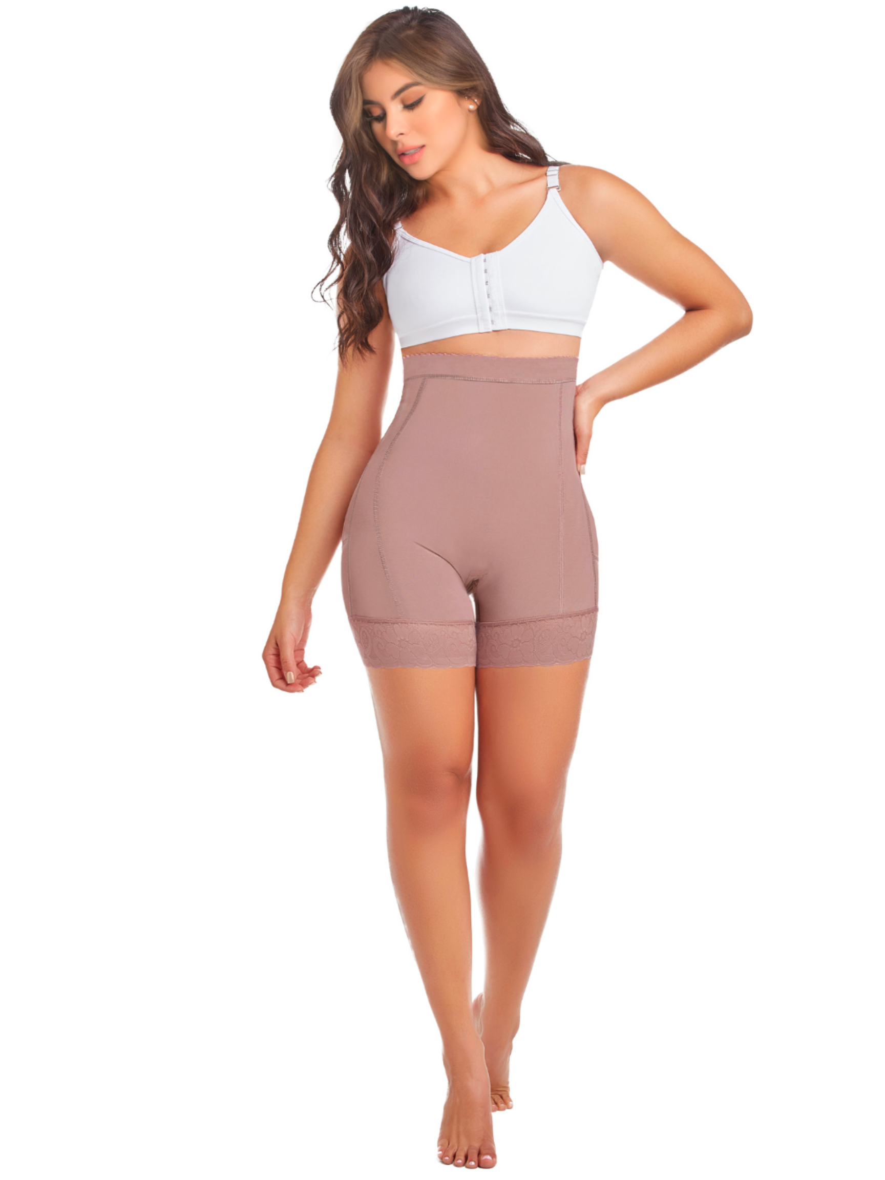Short Faja Abdominal and Buttock Control with Butt Lifter Faja Shor Salud y Figura Facil