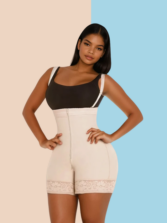 Strapless Medium Compression Faja - Mid-Thigh Shapewear for Hourglas 1990