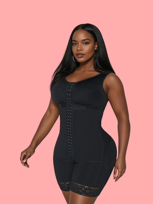 Complete Compression Faja with Built-In Bra - Mid-Thigh for Hourglass Bodies 1965