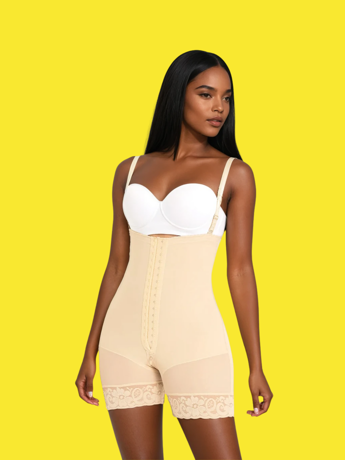 Strapless Mid-Thigh Faja Shapewear with Silicone Grip Technology - 0066