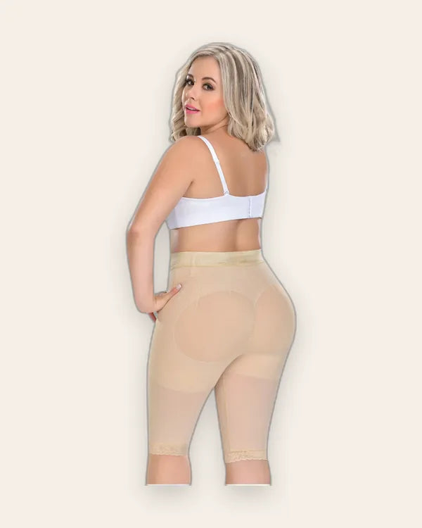 Knee-Length High Waist Butt-Lifting Shapewear Shorts STA0323