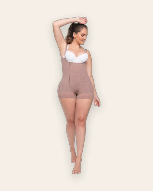 Comfort Strapless Open Bust Body Shapewear with Zipper - Tummy Control and Butt Lifter Ref 11068 / 09068