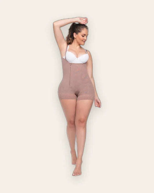 Comfort Strapless Open Bust Body Shapewear with Zipper - Tummy Control and Butt Lifter Ref 11068 / 09068