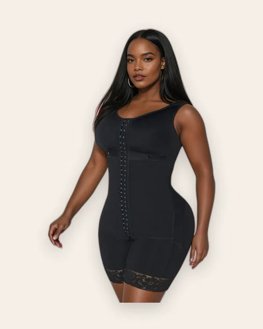 Complete Compression Faja with Built-In Bra - Mid-Thigh for Hourglass Bodies 1965