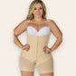 Mid-thigh faja with back coverage and adjustable straps  0068