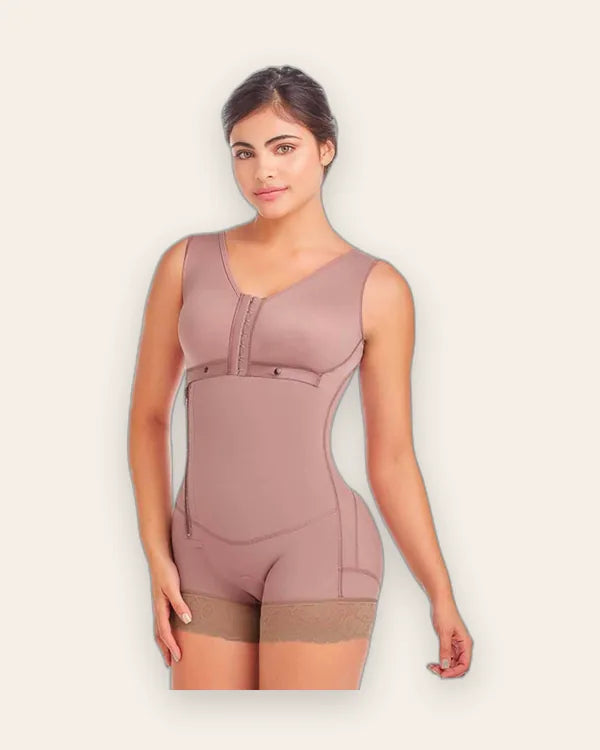 Women's Comfort Boy Short Faja with Built-in Girdle and Internal Bra Ref 09053 Delie by Fajate
