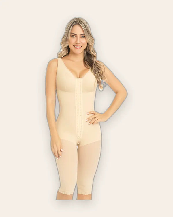 Knee-Length Girdle with Bra F0120
