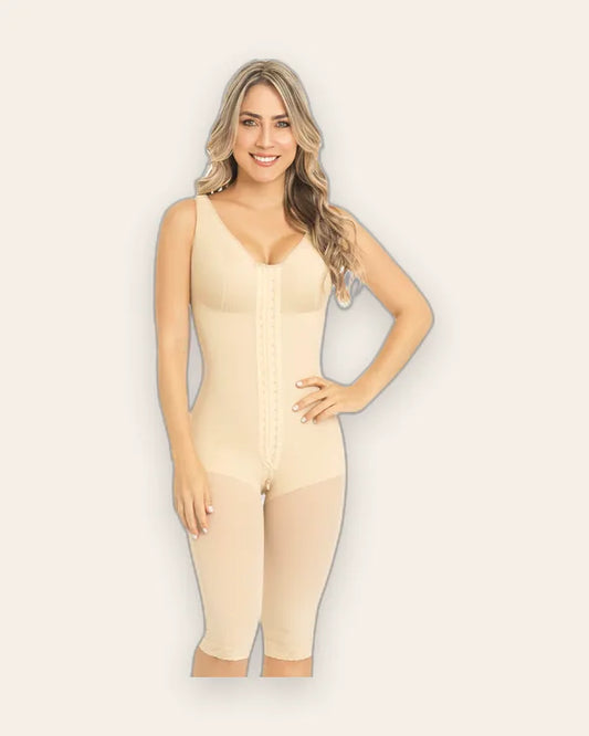 Knee-Length Girdle with Bra F0120