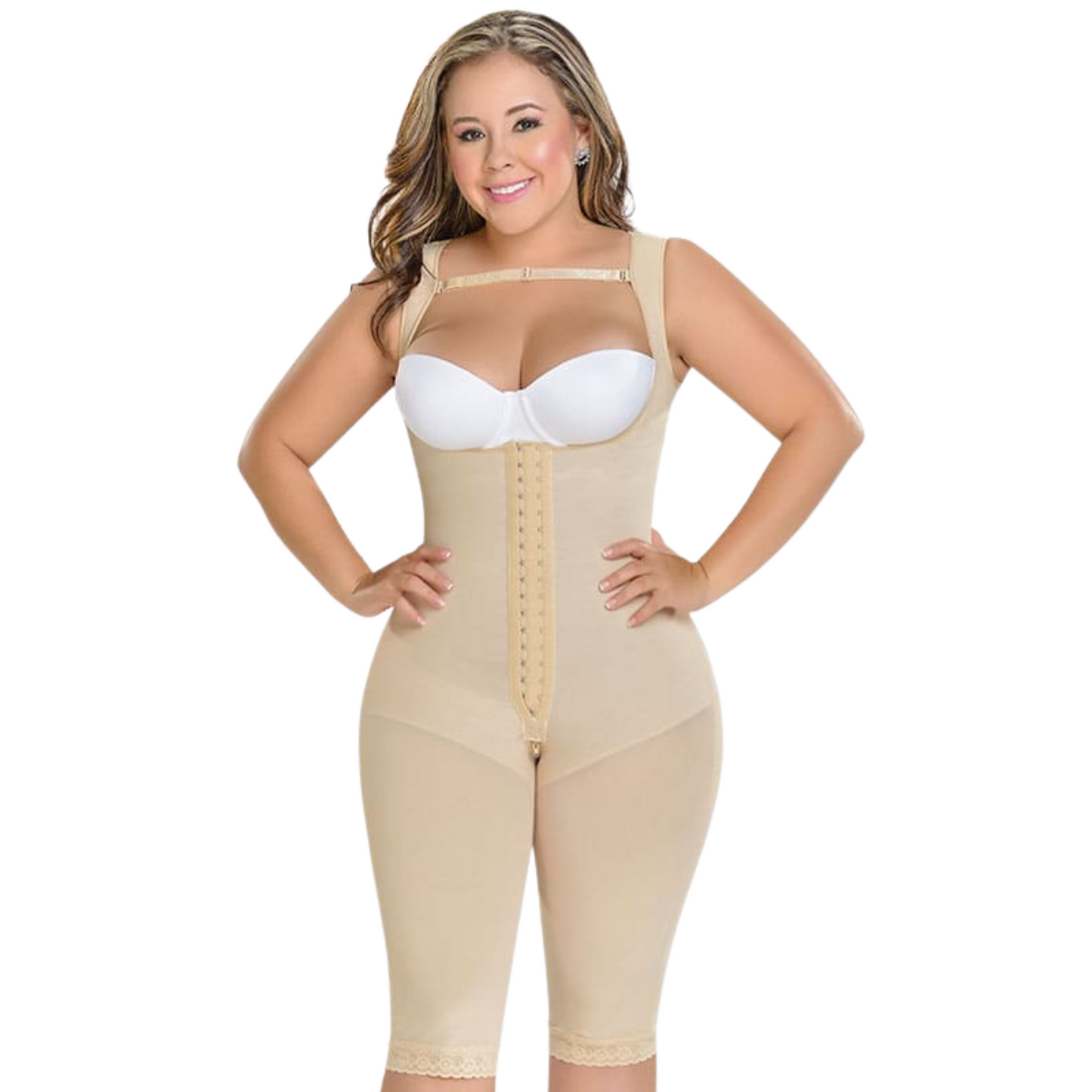 Knee-Length Shape-wear with coverage back F0075