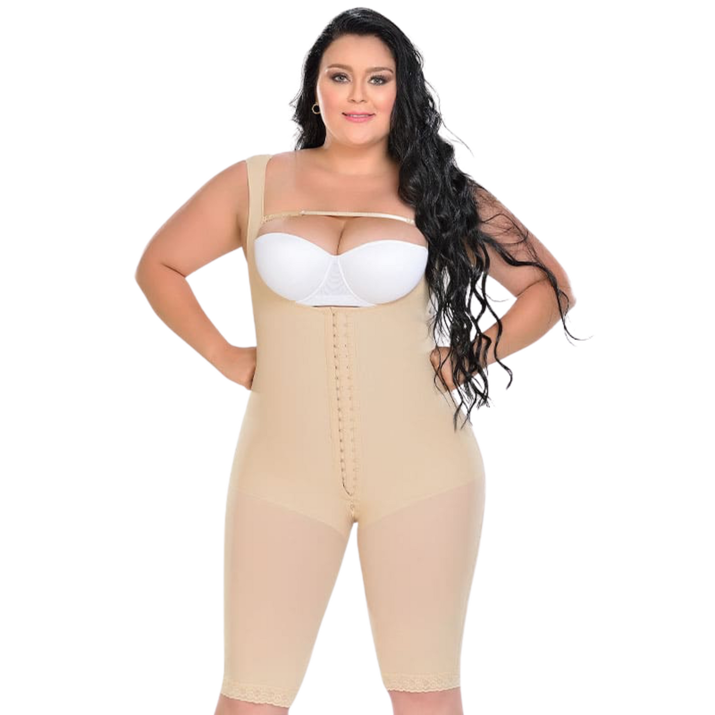 Knee-Length Shape-wear with coverage back F0075